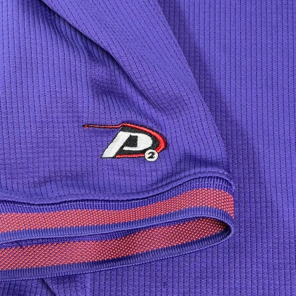 Pro Player Clemson Tigers Polo Mens Large Purple NCAA Short Sleeve Excellent - Picture 8 of 8